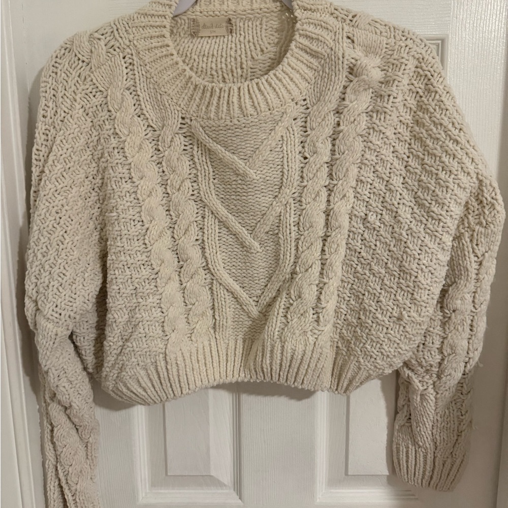 Altard State cream cropped sweater
